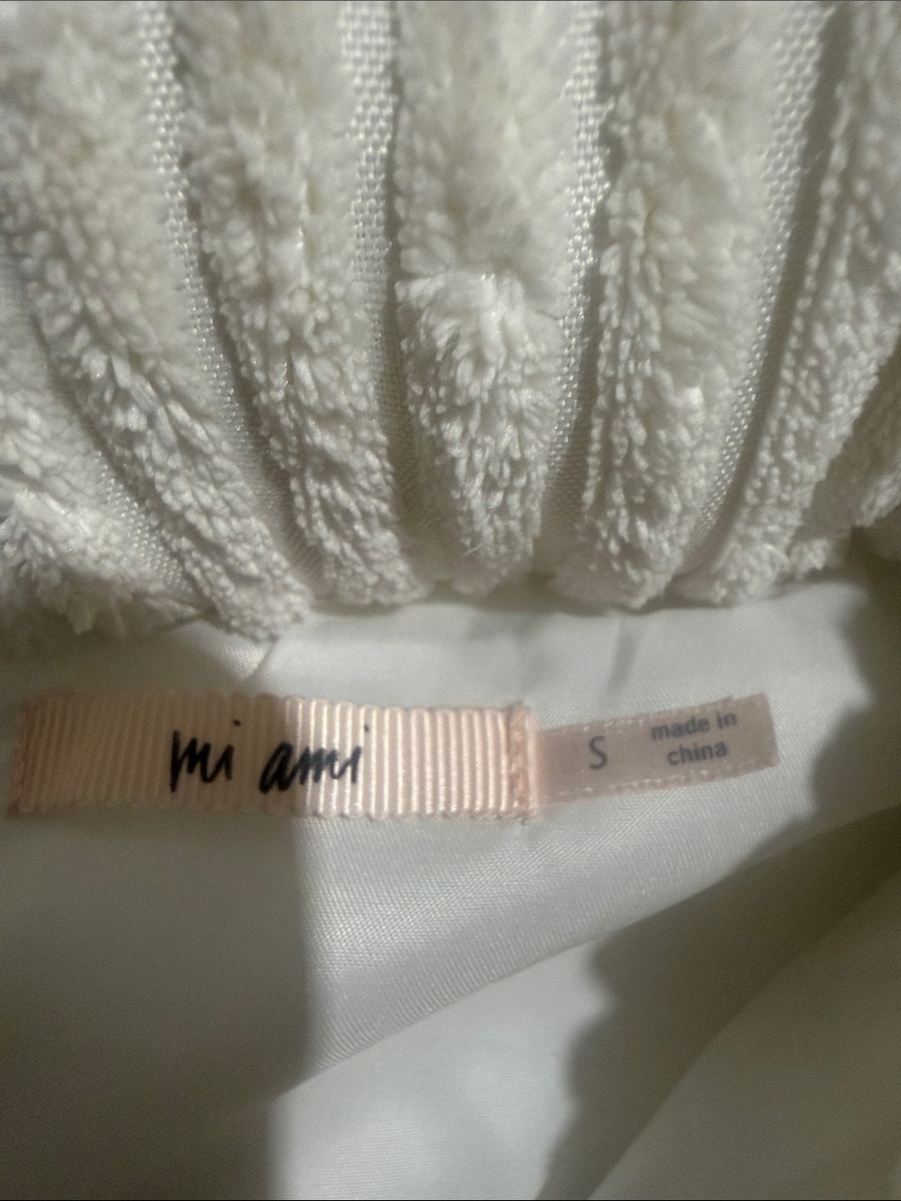 miami Cream Ribbed Plush Jacket - Picture 2 of 3